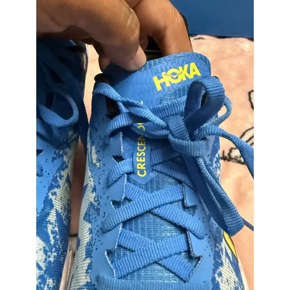 HOKA Crescendo XC Spikeless Blue/Yellow Colorblock Low Top Lace-Up Track Shoes